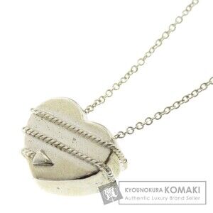 TIFFANY Co Heart Motif Necklace Silver